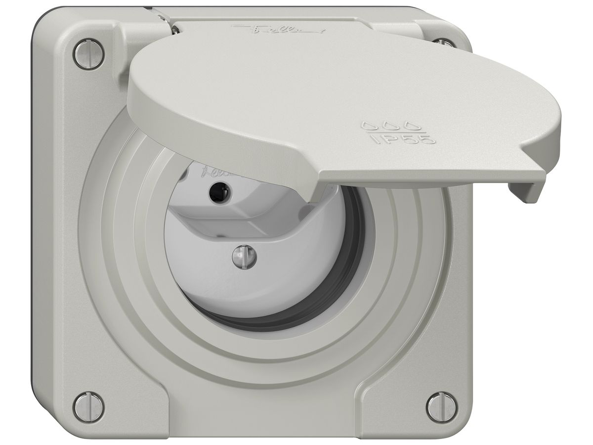 Steckdose NEVO SNAPFIX® 1×T13 10A 250V 87×87×34mm IP55 lgu