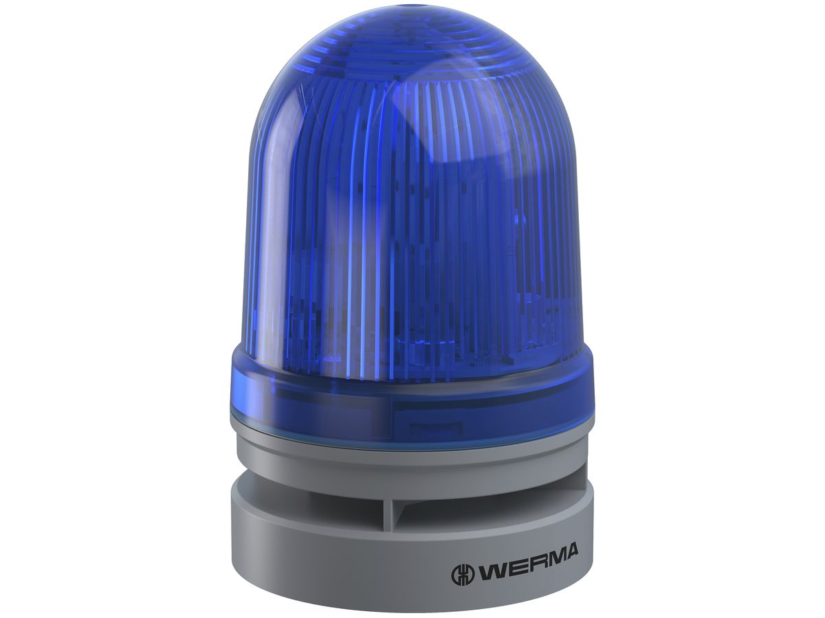 Blitz- und Dauerleuchte WERMA Midi TwinLIGHT Combi, 115...230VAC, blau