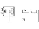 Bolzenanker BET BZ3 M8×75mm (0…20mm) Stahl