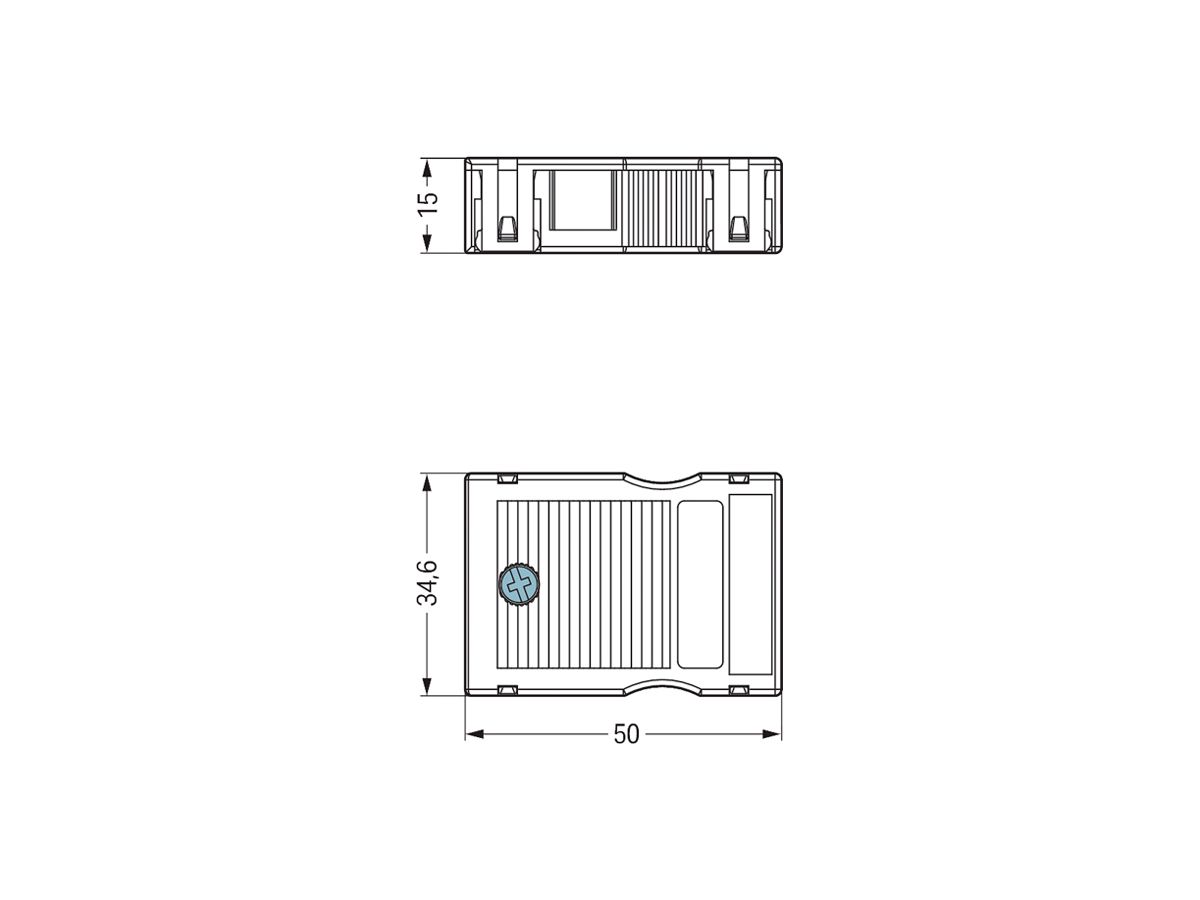 Zugentlastungsgehäuse 3L schwarz 8…11.5mm WAGO