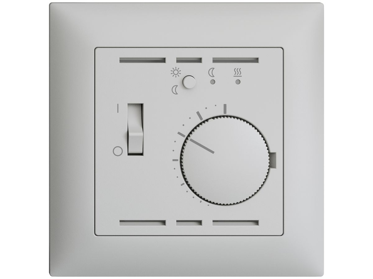 UP-Raumthermostat EDIZIOdue hellgrau mit Fühler und Timer