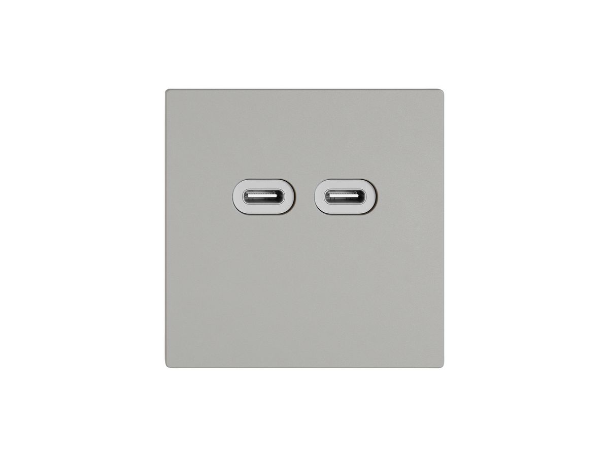 USB-Ladesteckdose EDIZIO.liv SNAPFIX® 230VAC 18W 2×USB Typ C hgu