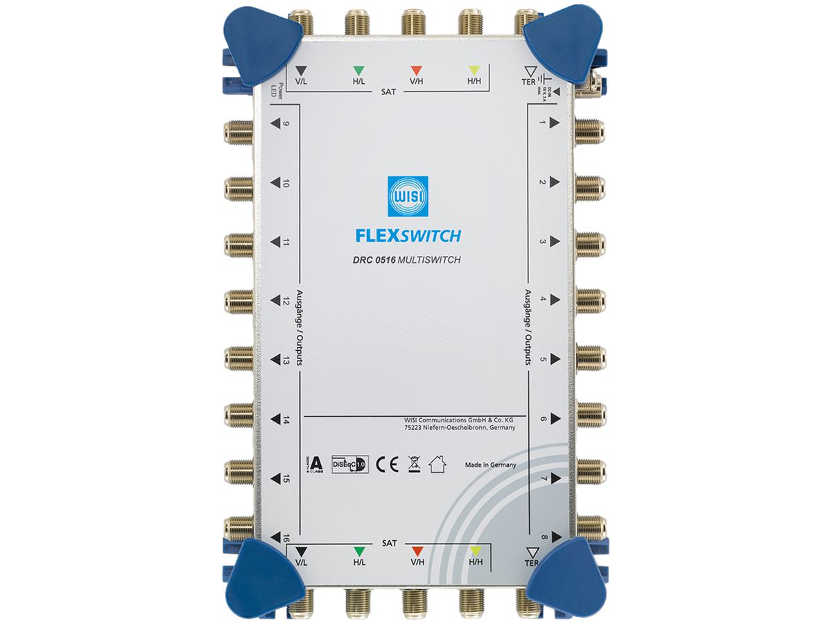Multischalter WISI FLEXSWITCH 5/16, Kaskade, terrestrisch aktiv
