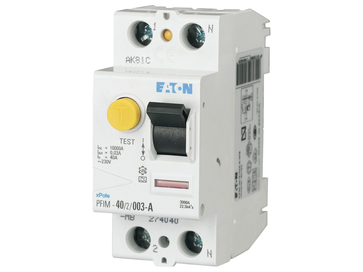 Fehlerstromschutzschalter Eaton PFIM 2P 25A 30mA Typ A