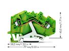 Schutzleiterklemme WAGO 2.5mm² grün-gelb