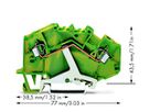 Schutzleiterklemme WAGO 2.5mm² grün/gelb