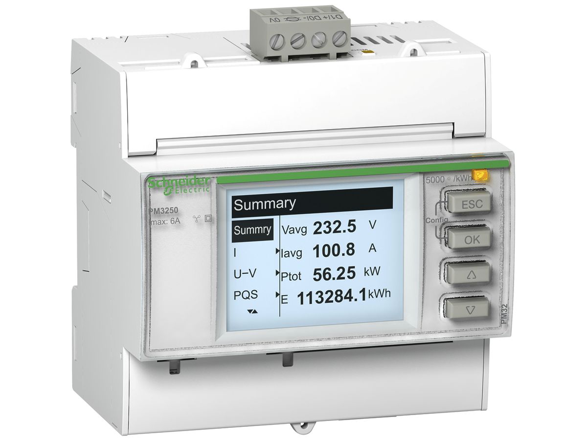 REG-Universalmessgerät Schneider Electric PM3255 THD Modbus Lastkurve