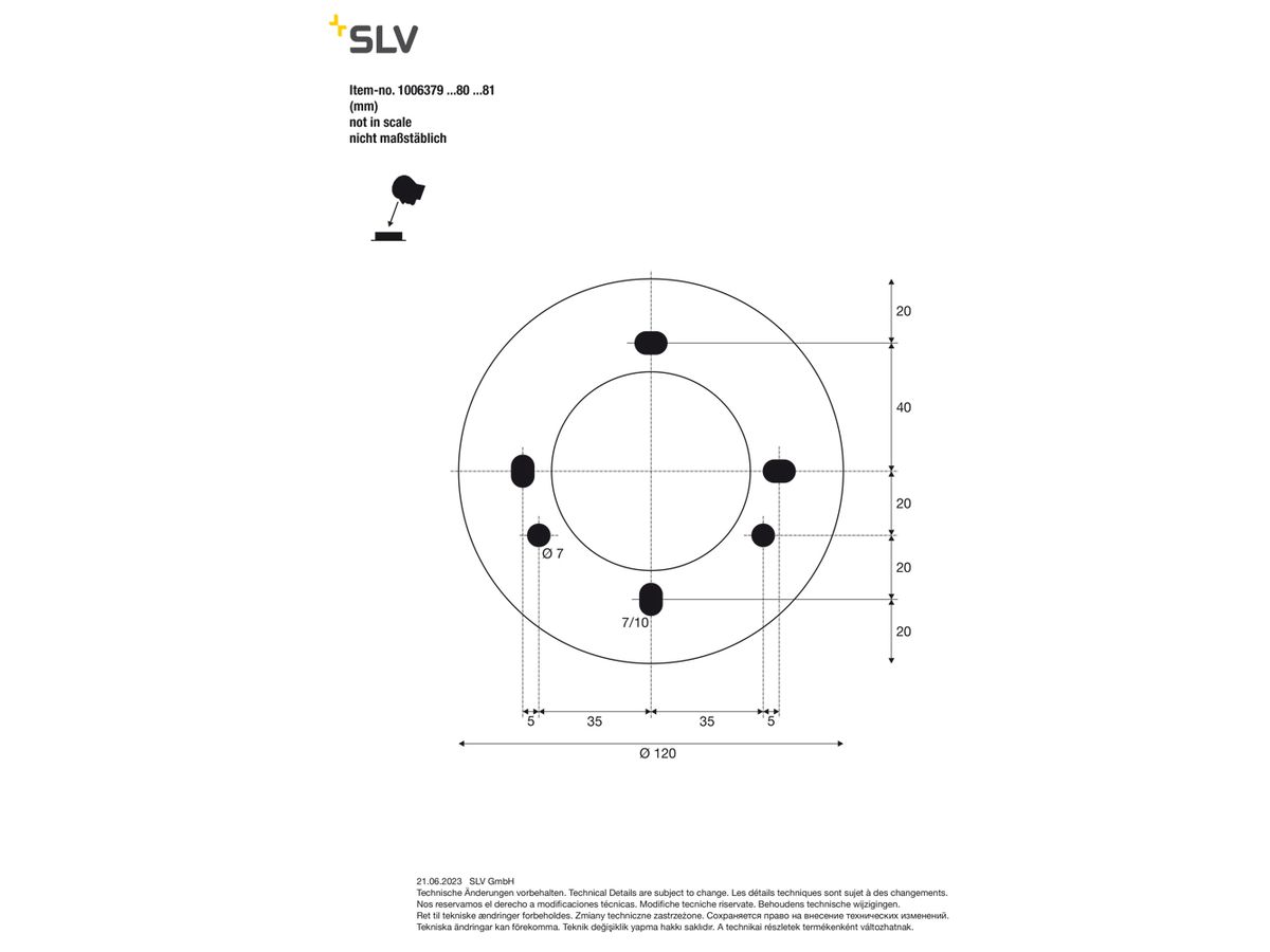Poller SLV M-POL 90 Aluminium Ø124×834mm anthrazit