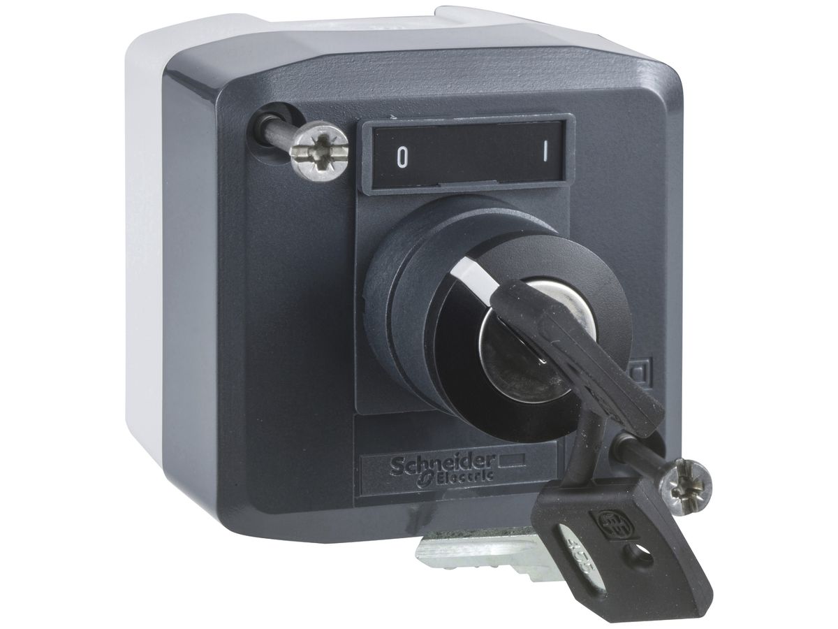 AP-Drehschalter Schneider Electric 0-I 1S XAL -D144 mit Schlüssel