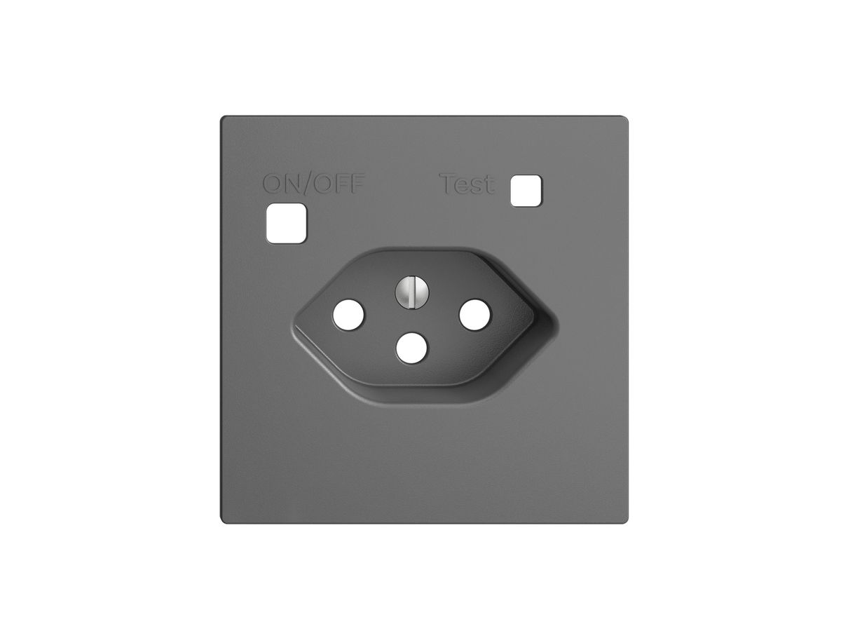 Frontset EDIZIOdue zu FI-Steckdose F, T13, dunkelgrau