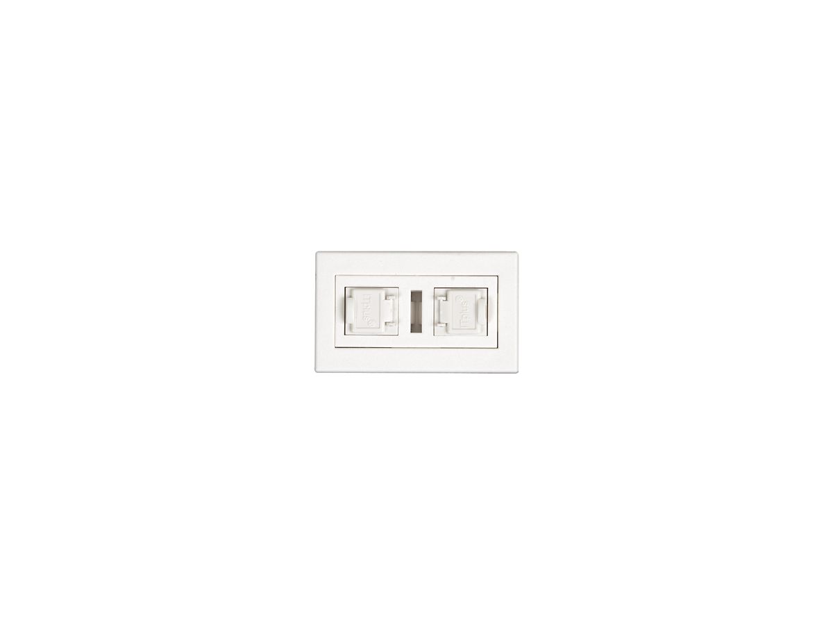 Dose Kat.6 FLF 2f.2RJ45/u weiss