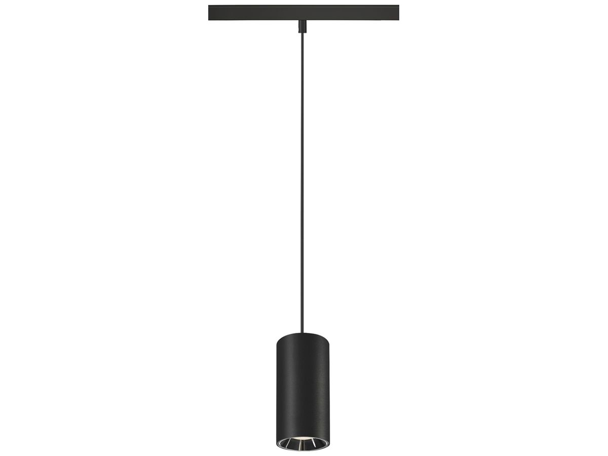 LED-Pendelleuchte SLV NUMINOS S 48V AD 16W 1350lm 940 DALI Ø60 schwarz/Silber
