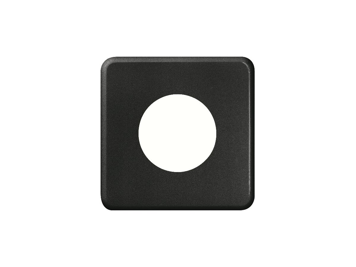 Abdeckplatte FH 1×1 43mm schwarz