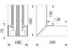 Inneneck Bettermann GKH 70×130mm halogenfrei reinweiss