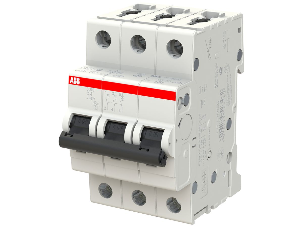 Leitungsschutzschalter ABB S203-C4 4A C 6kA