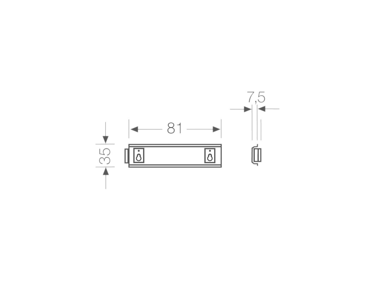 Profilschiene Hensel KGTS 01 Hutprofil 35mm, für KG 9001