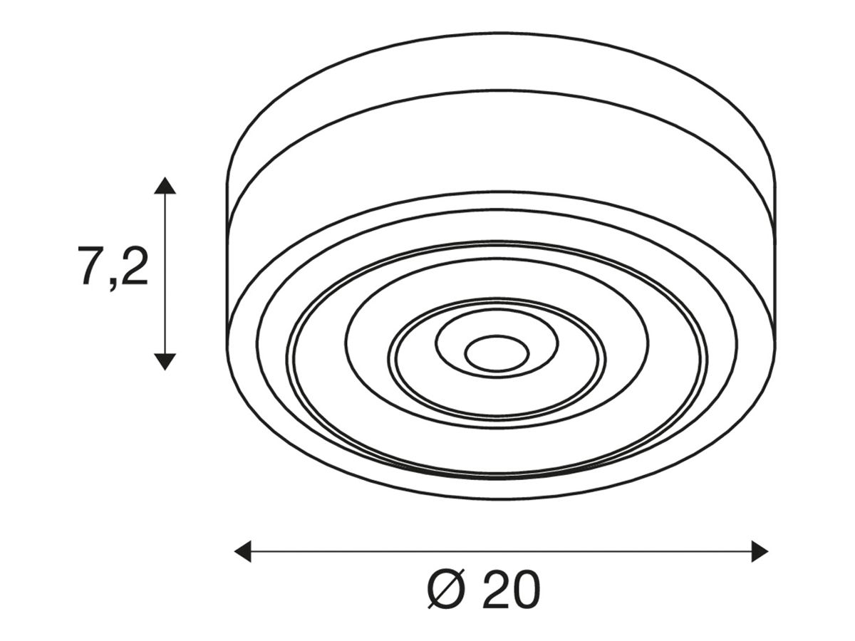 LED-Anbauleuchte SLV CYFT WAVE XL 15W 850lm 2700…4000K IP65 DIM Ø200 schwarz