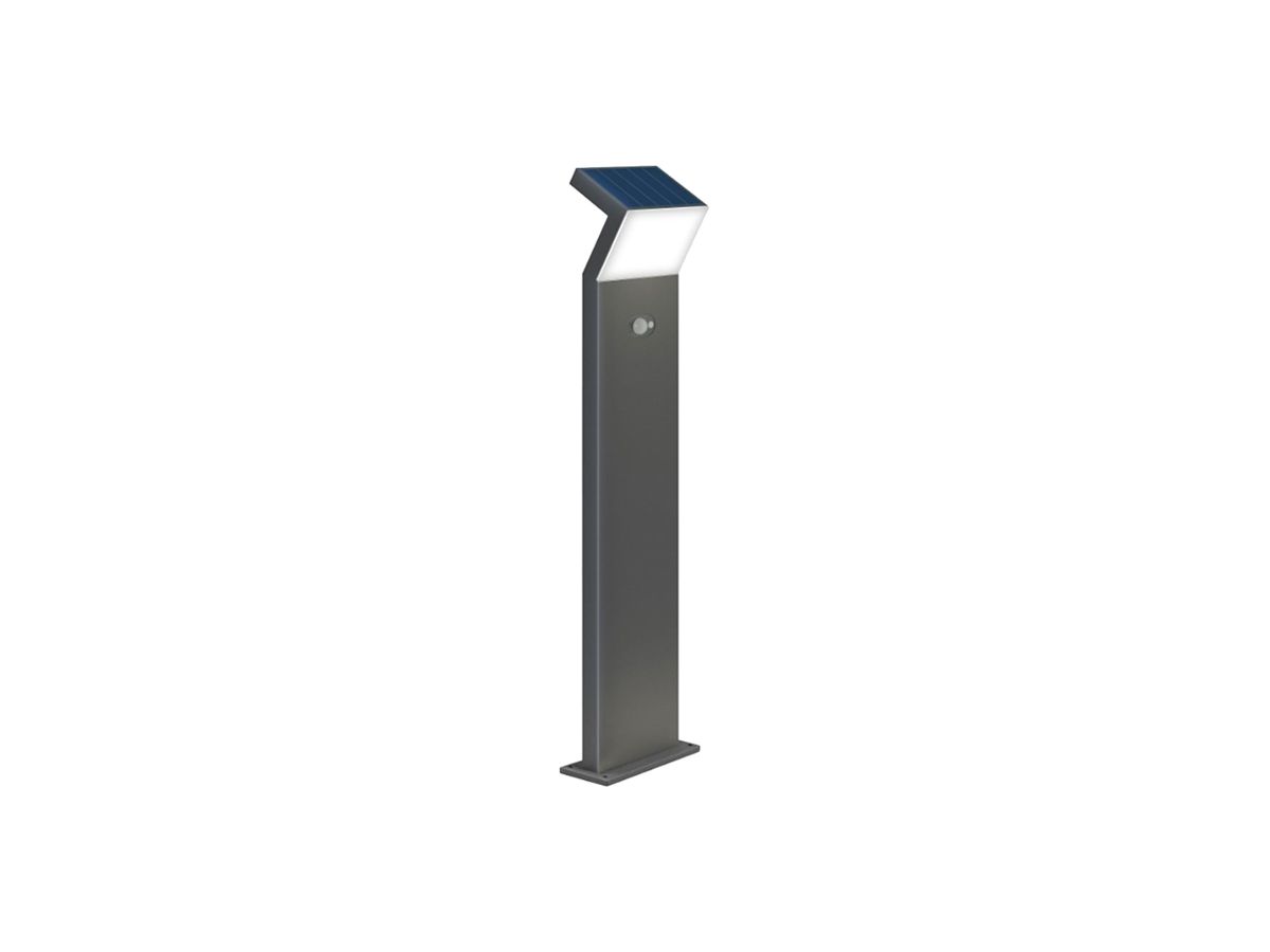LED-Solar-Pollerleuchte DOTLUX FLASHground-sensor 3.5W 250lm 3000K IP54 grau