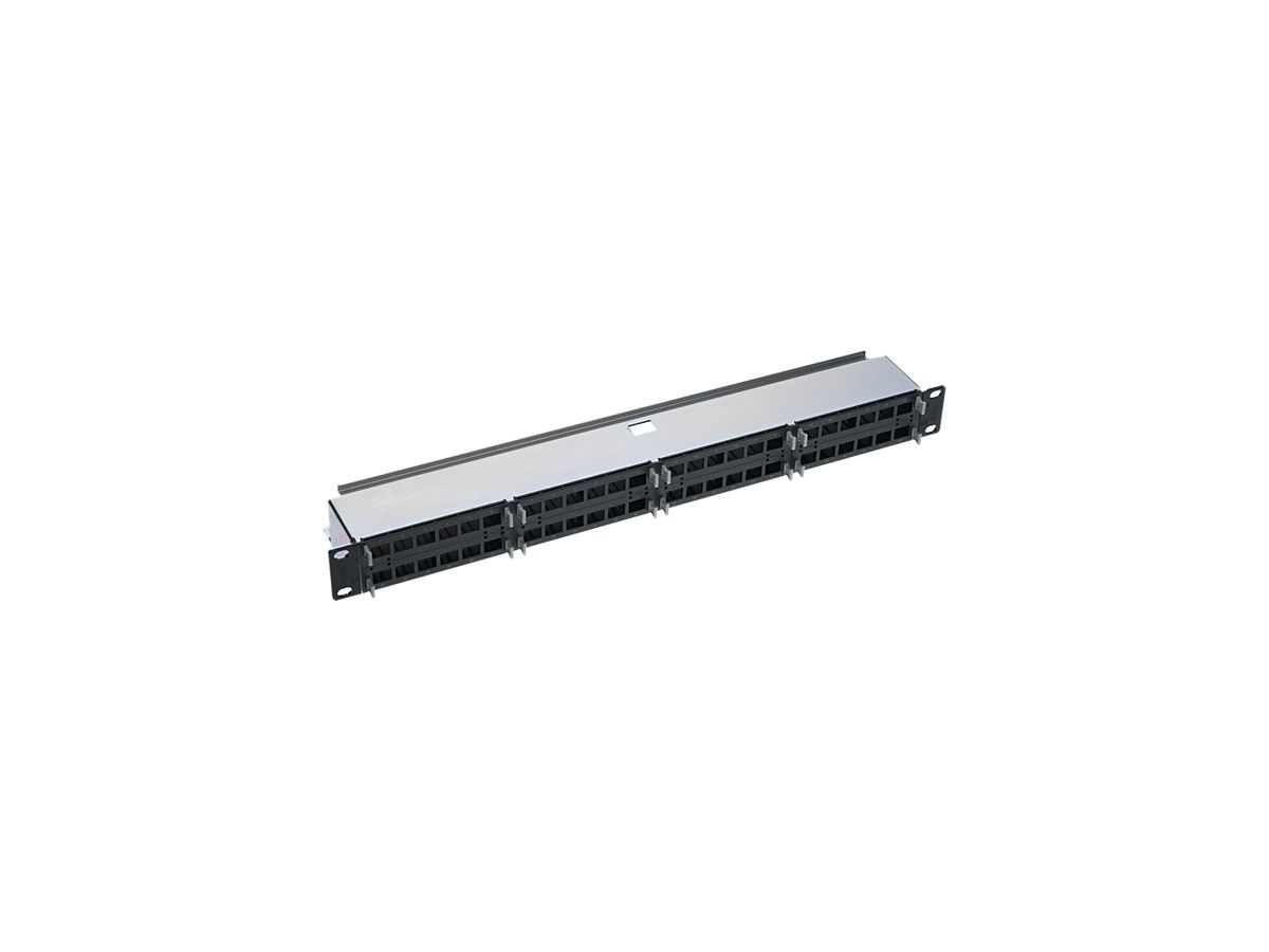 Rangierfeld 19" HD 1HE schwarz 48×LC-Duplex/MPO, leer