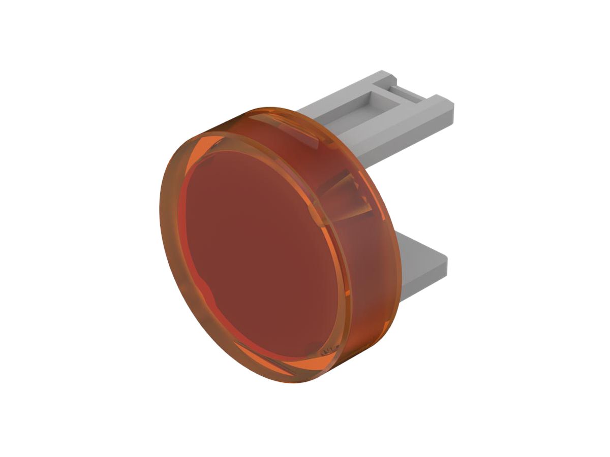 Druckhaube EAO01 orange flach Ø15.8mm Kunststoff transparent