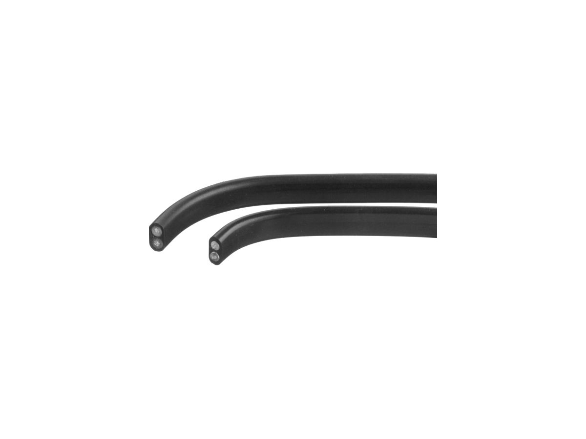 Flachkabel Woertz Illuminationskabel 2×2.5mm² PVC schwarz Eca