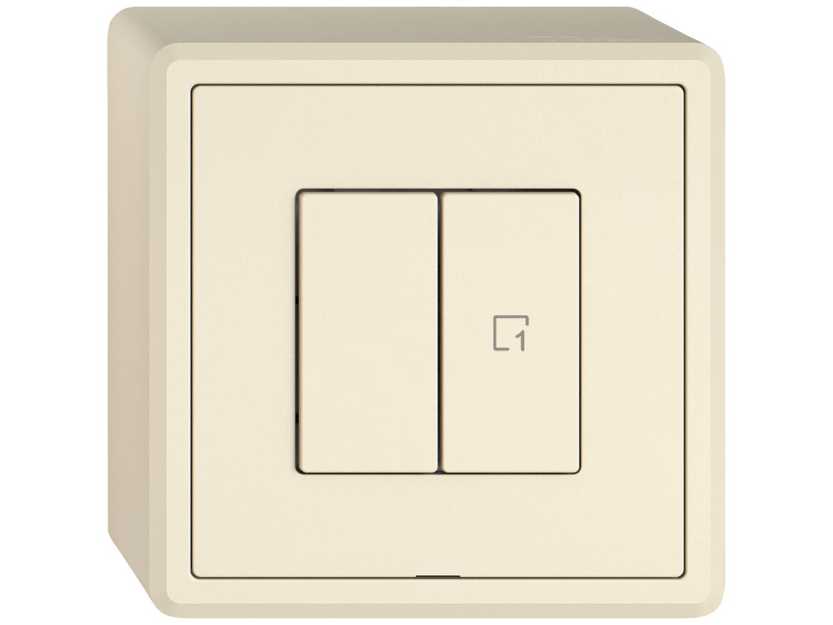 AP-Druckschalter EDIZIO.liv Wiser SNAPFIX® 1 Szene 2 Tasten WLAN cr