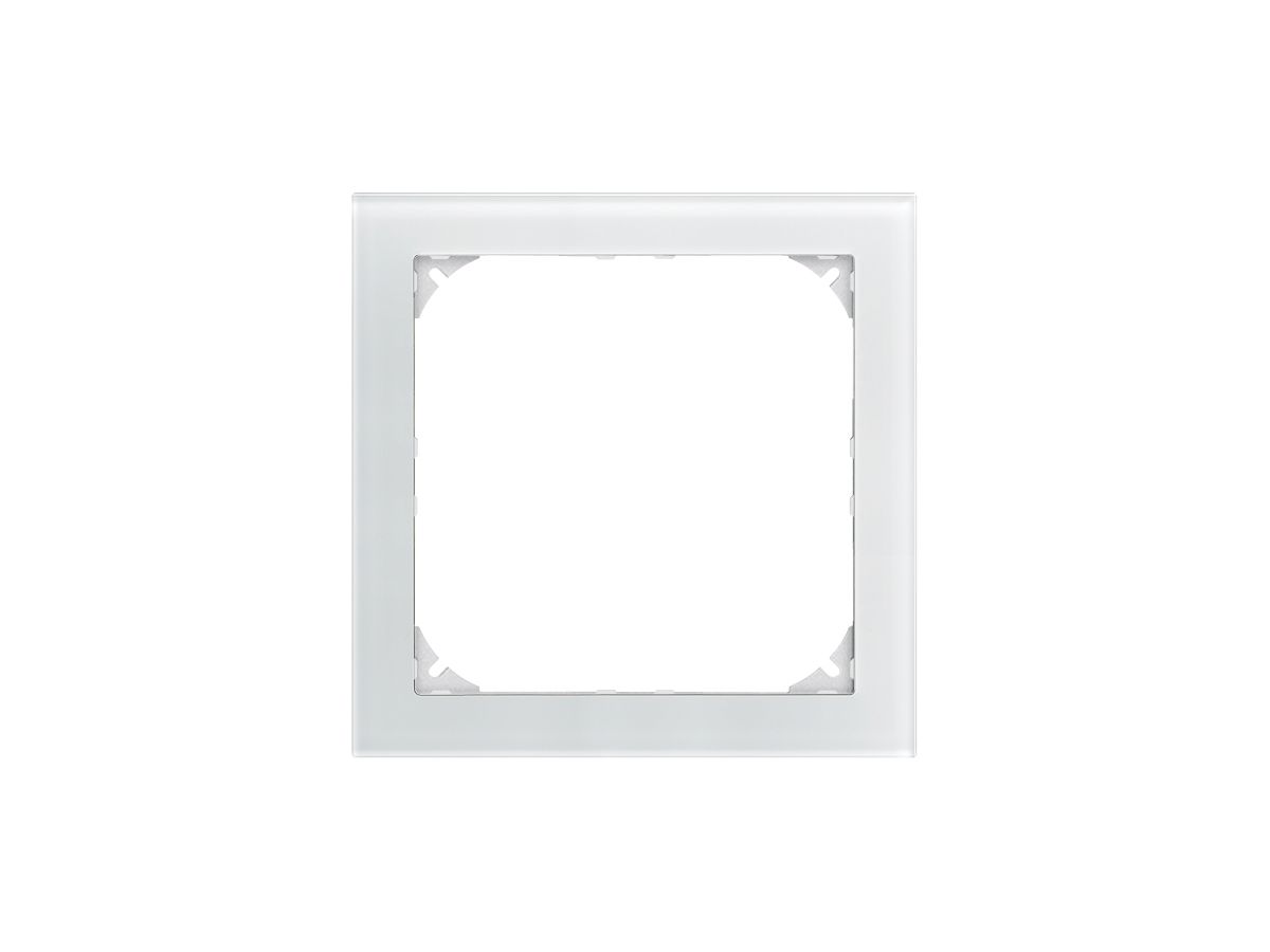 Abdeckrahmen EDIZIOdue prestige für Video-Freisprechstelle, Glas weiss