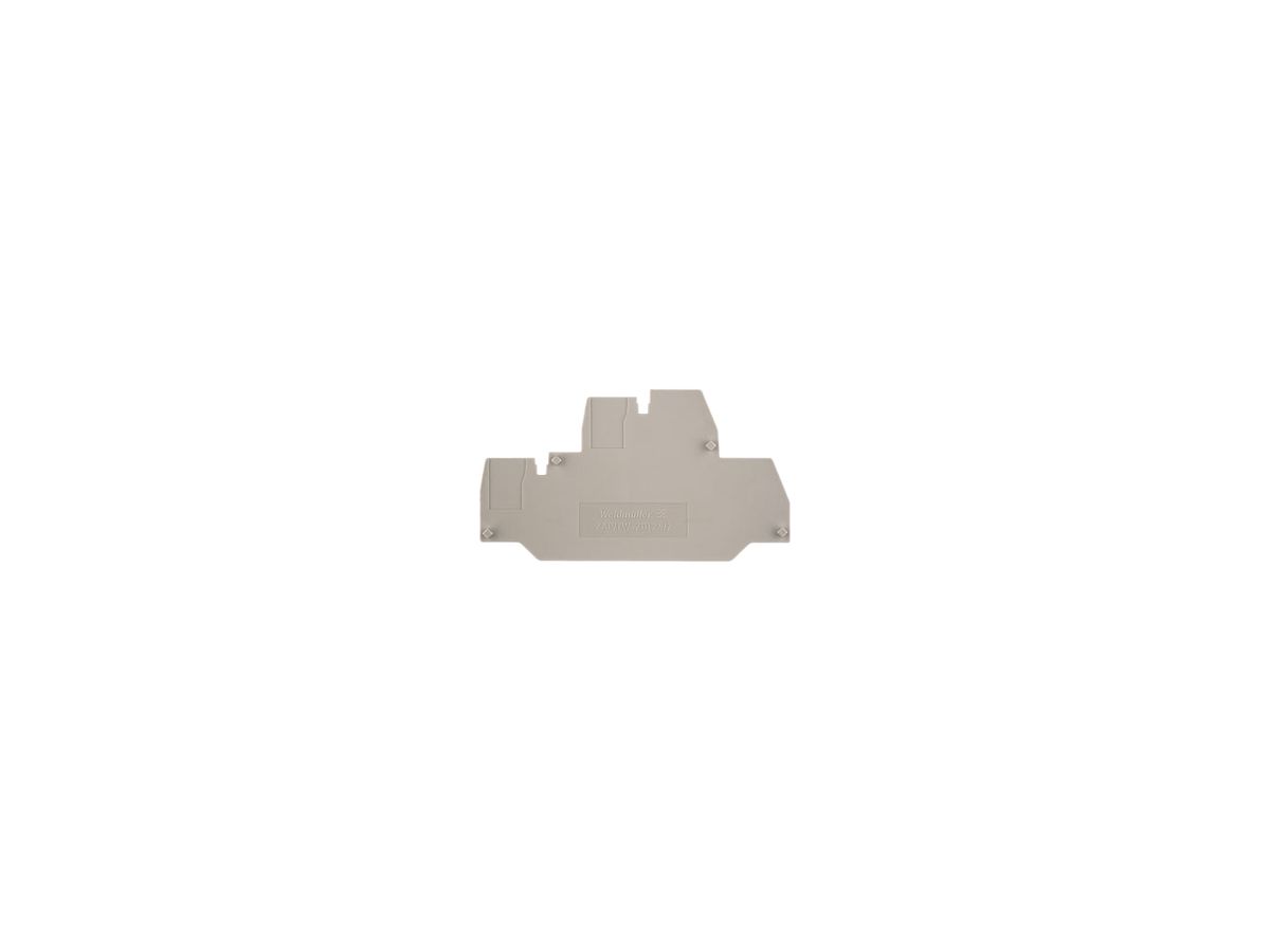 Abschluss-/Zwischenplatte Weidmüller ZAP/TW ZDT2.5/2 80.5×44.66mm beige