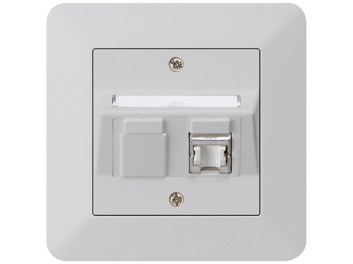 UP-Dose kallysto.trend C Kat.6 1RJ45/s hellgrau