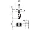 Steckdübel für Kabelbinder Bettermann 6×30mm grau