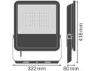 LED-Strahler LEDVANCE FLOODLIGHT AREA, 105W 4000K 15000lm IP65 schwarz