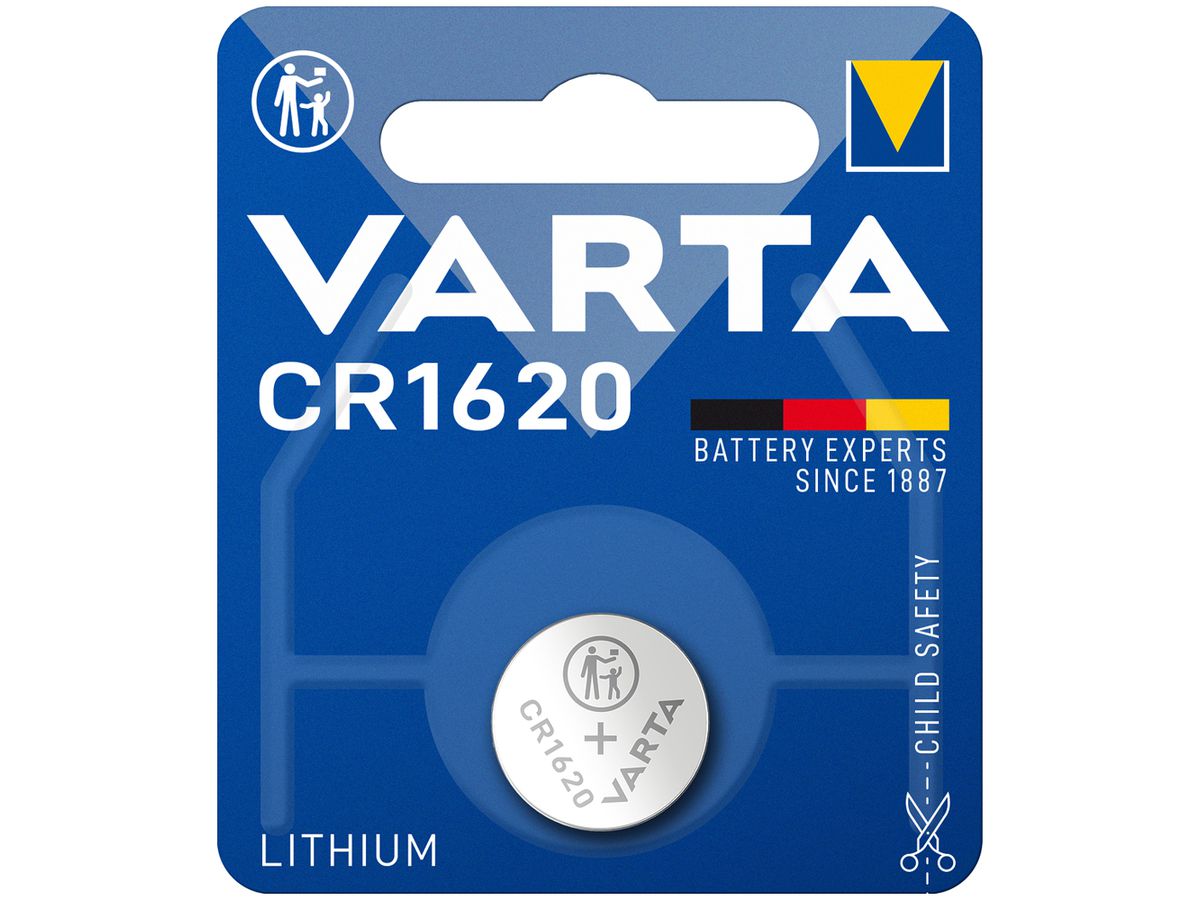 Knopfzelle Lithium VARTA Electronics CR1620 3V Blister à 1 Stück