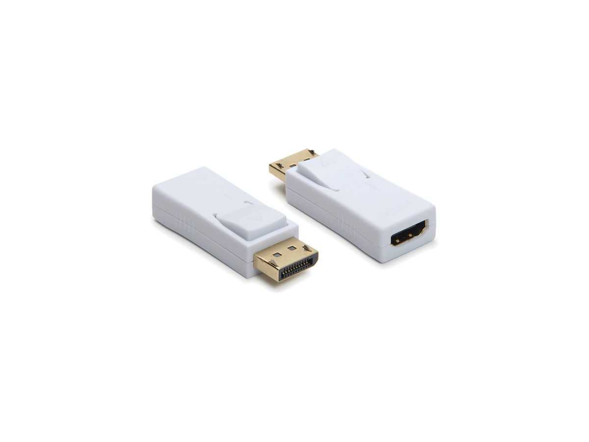 Adapter CeCoNet DisplayPort (m)/HDMI (f) 4K 340MHz 10.2Gbit/s geschirmt weiss