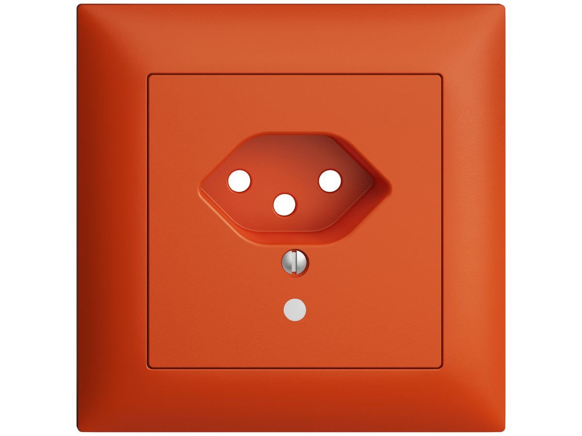 UP-Frontset EDIZIOdue T13 orange 88×88mm mit Linse