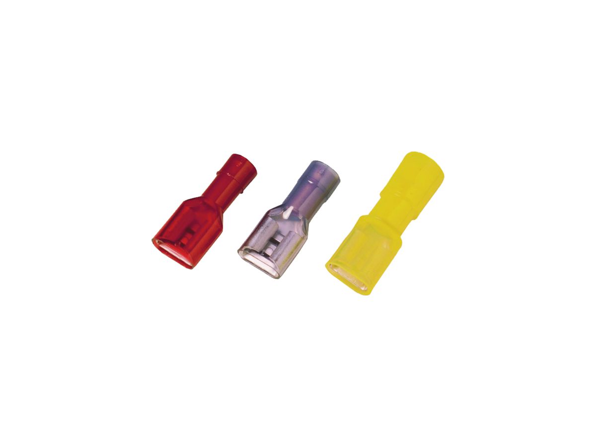 Flachsteckhülse Weidmüller LIF 6.3×0.8mm vollisoliert 0.5…1.5mm² rot