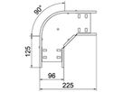 Bogen BET RB 90° 110×100mm Edelstahl A2 blank
