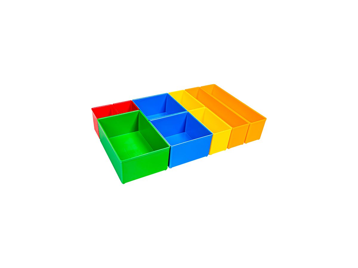 Sortiereinsätze-Set BS Systems ProClick 364×63×208mm rt/gb/bl/gr/or