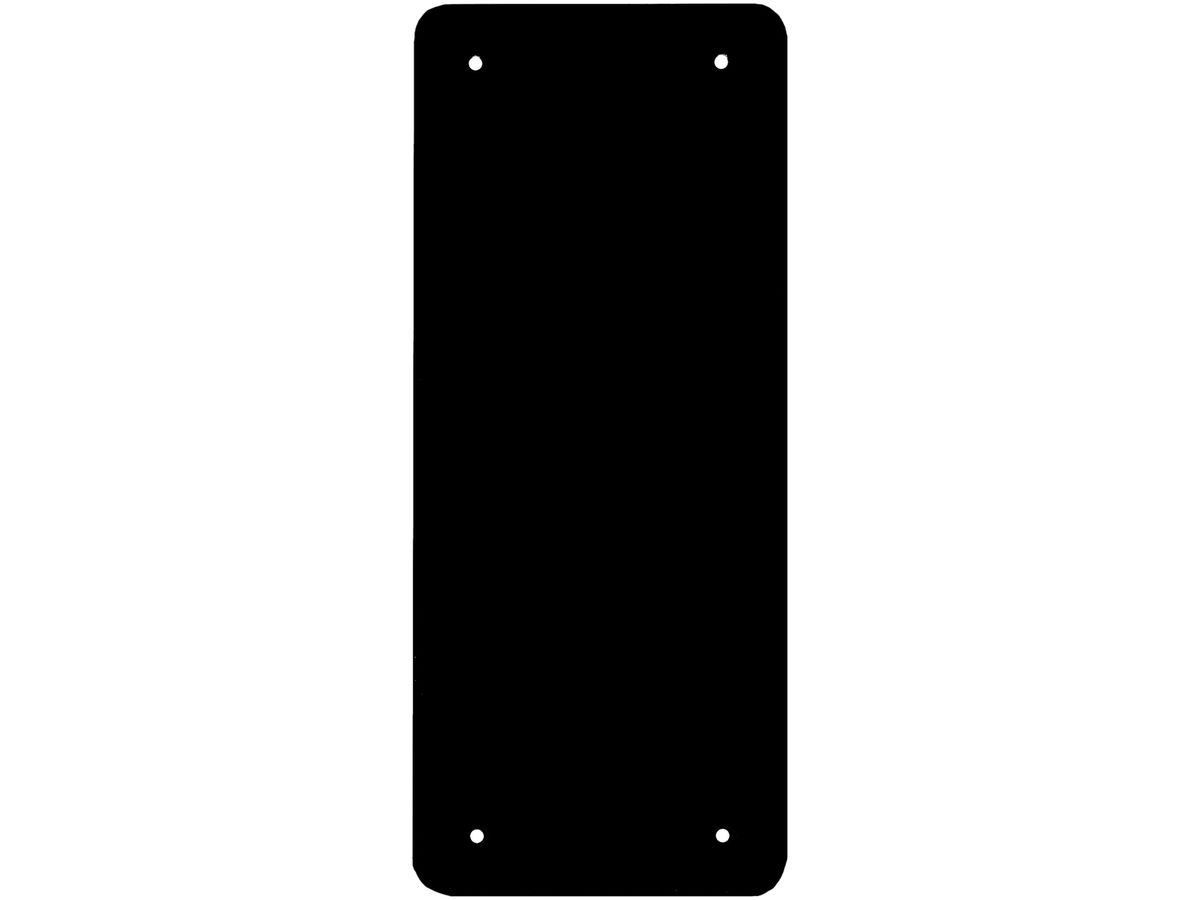 Abdeckplatte 3×1 4-Befestigungslöcher schwarz