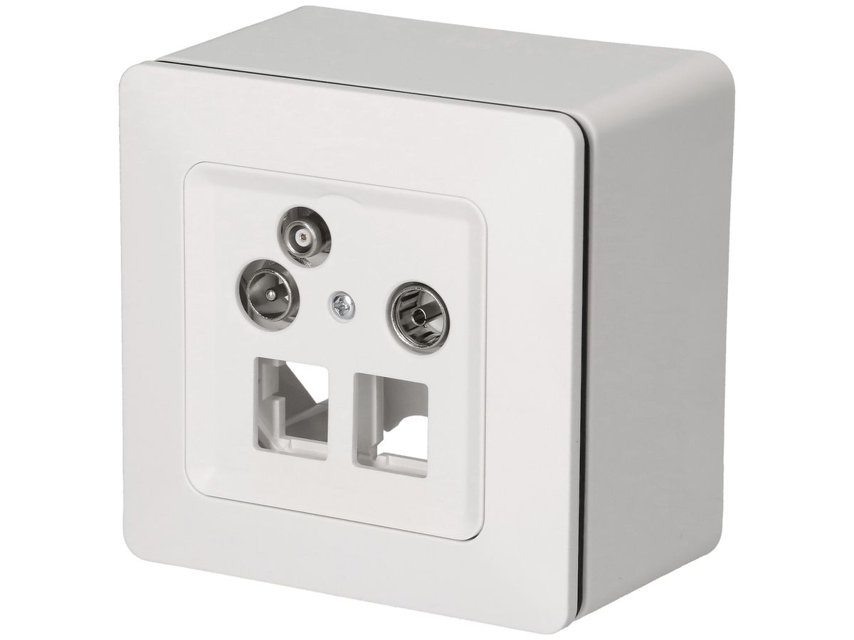 AP-Multimediadose TV-R-Daten MAX HAURI priamos Durchgangsdose 15dB weiss