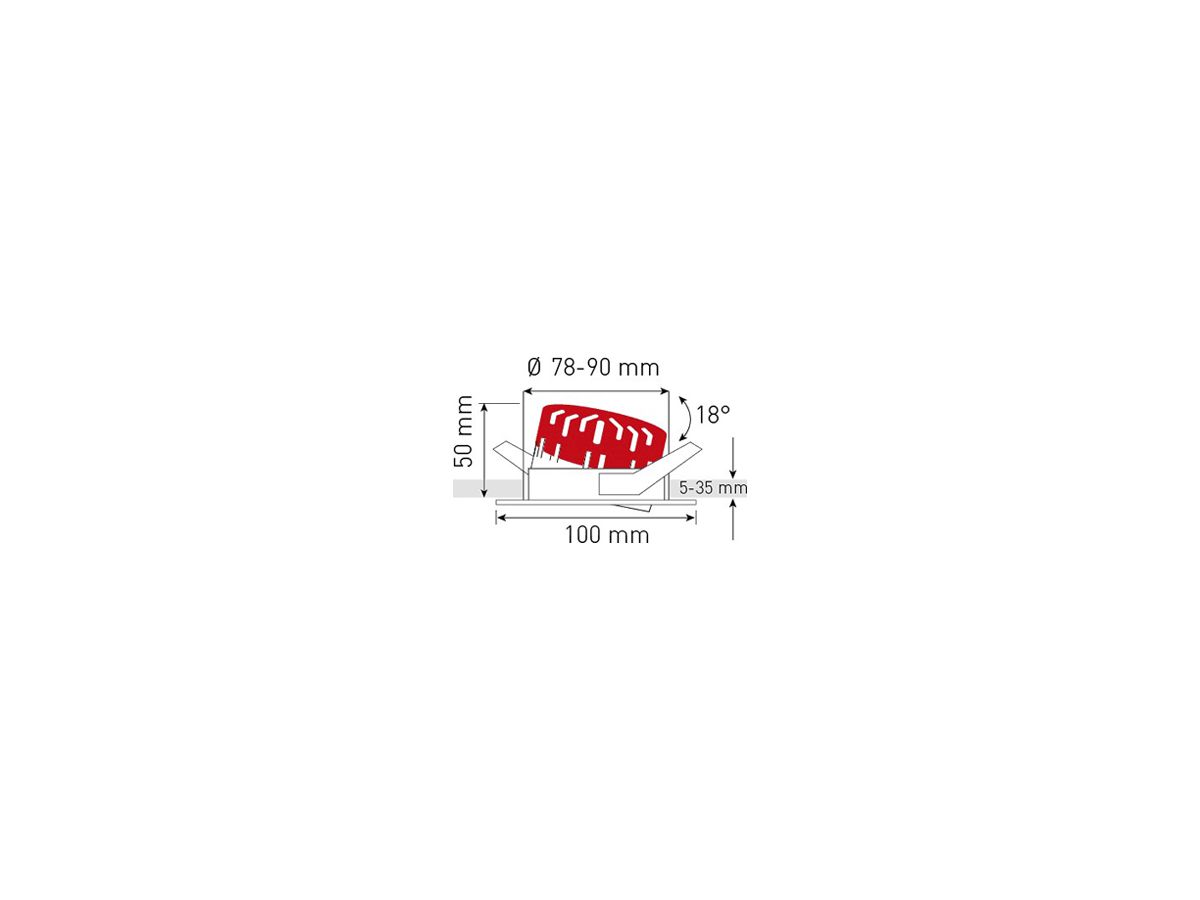 EB-LED-Spot maxLUCE SOLVO 8W 230V DIM 750lm 930 Loch-Ø80mm 38° IP44 nickel