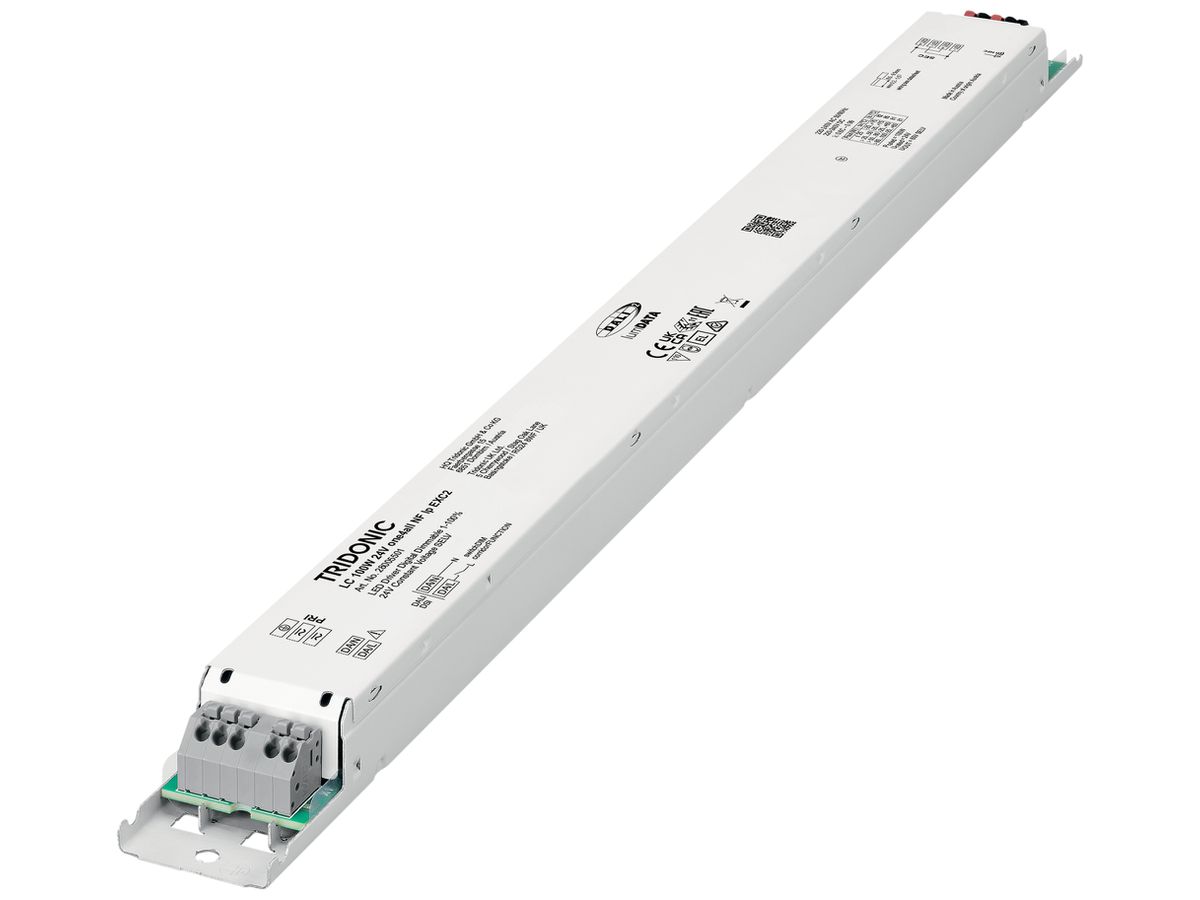 LED-Betriebsgerät Tridonic LC 10…100W 417…4170mA DALI DSI DIM 425×30×21mm