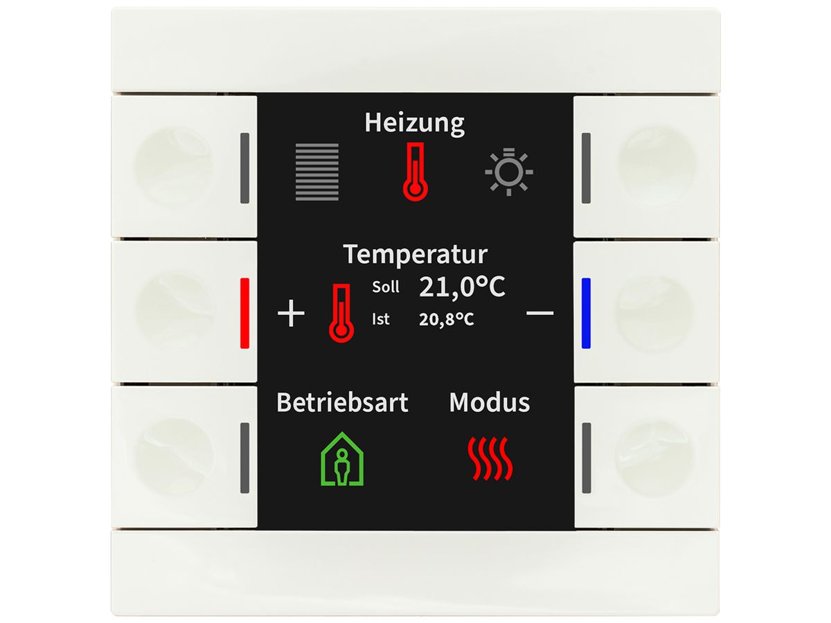 EB-Bediengerät KNX MDT BE-TAS86T.02 6T/6B Display Temp.weiss gl