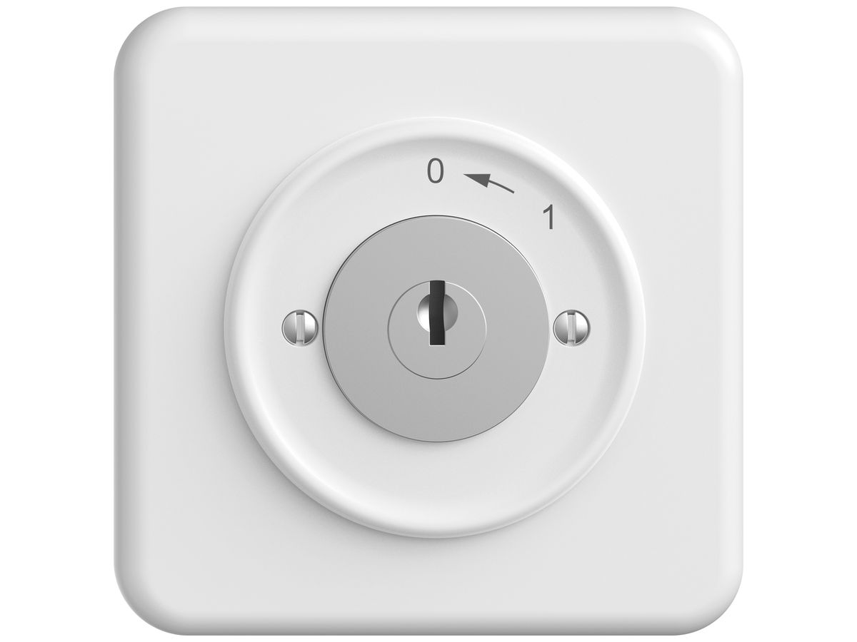 UP-Schwenktaster STANDARDdue SNAPFIX® 0<-1/1P mit Schloss & 2 Schlüsseln ws