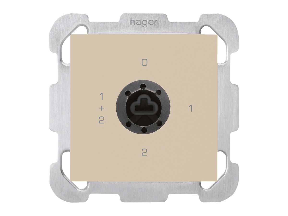 UP-Drehschalter kallysto 1/1L beige für Sicherheitsschloss ohne Zylinder
