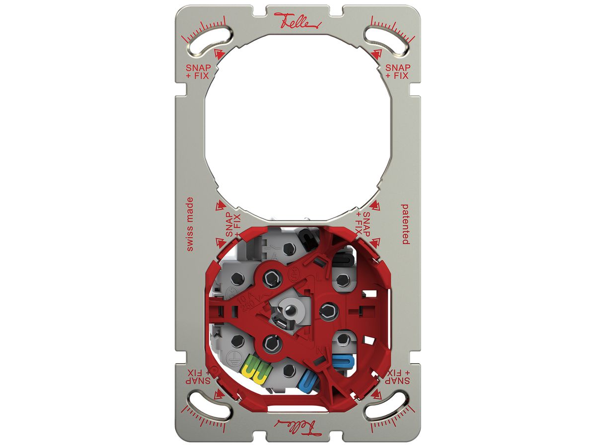 UP-Kombination Feller SNAPFIX® senkrecht leer - 3×T13
