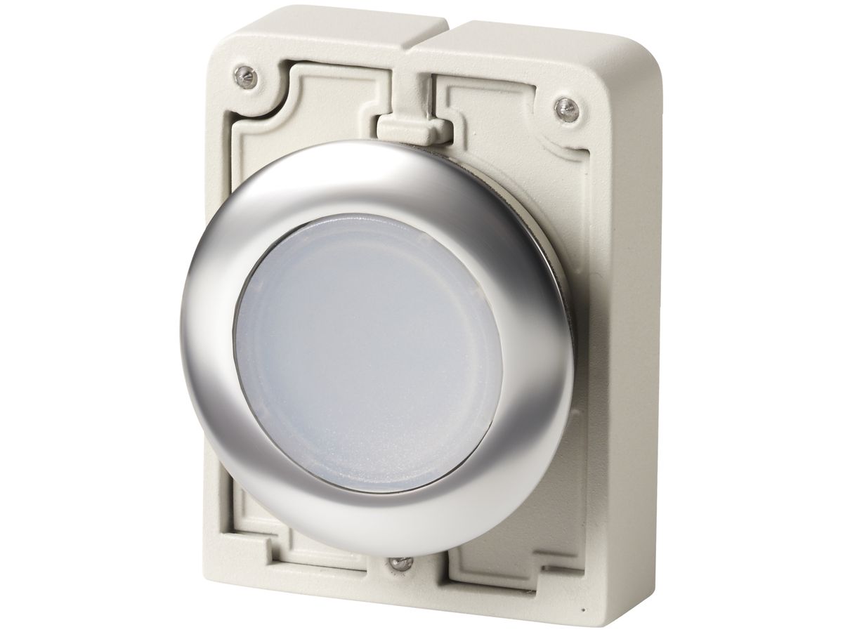 Leuchtdrucktasten ETN, Flat Front, rastend, weiss, unbeschriftet
