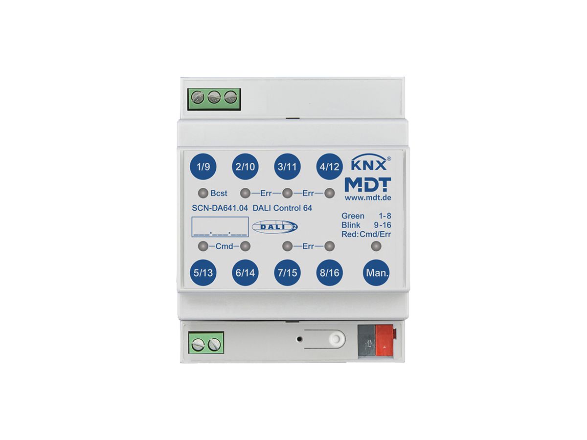 REG-Gateway KNX/DALI MDT SCN-DA641.04 1-Kan 64TE/Kanal 110…240VUC 4TE