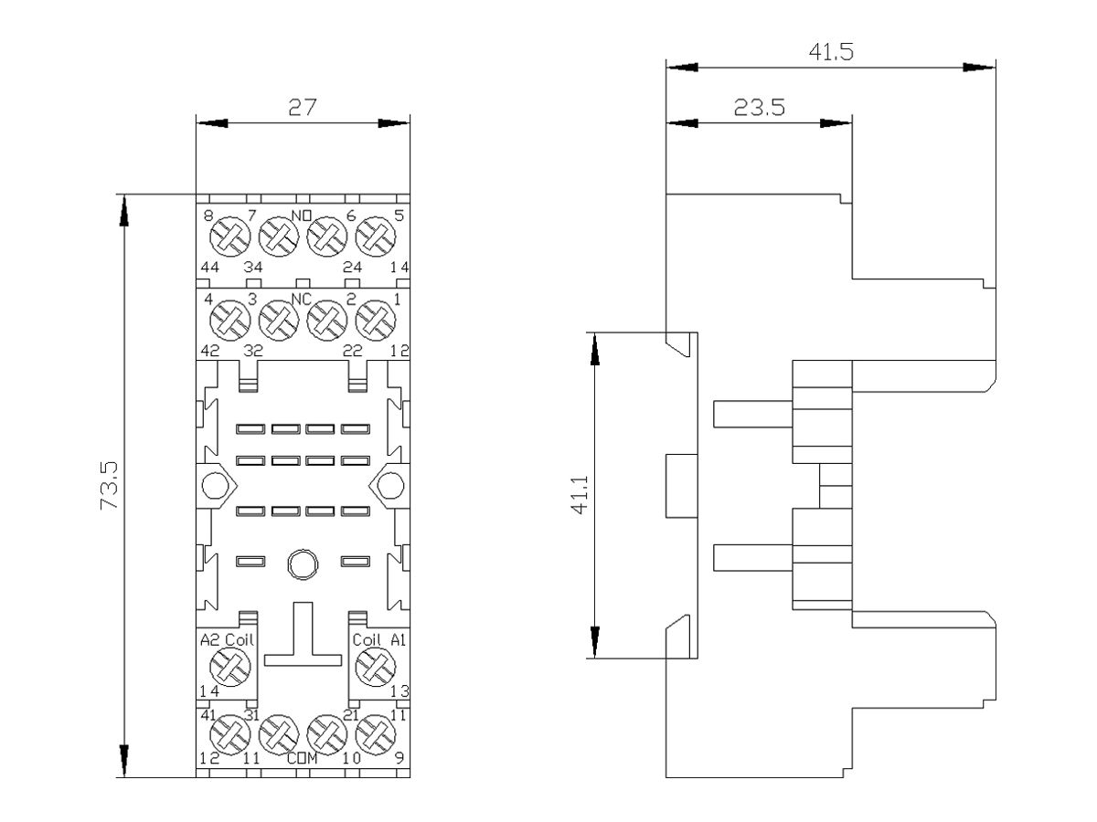 Relaissockel Siemens LZS:PT78740 TH35 Schraubanschluss 74×27×41.5mm