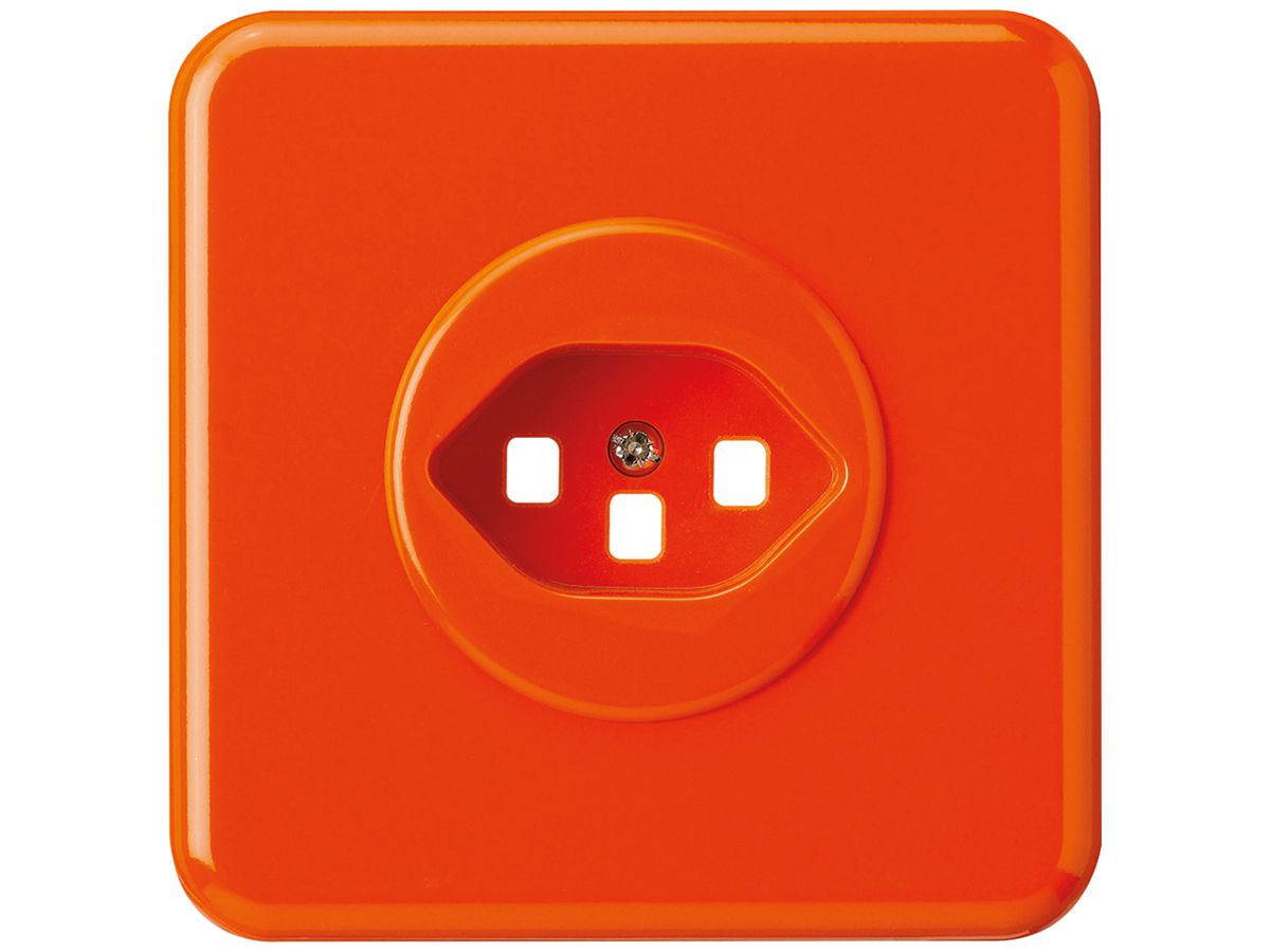 UP-Frontset basico Typ 23 orange 86×86mm für Steckklemmen