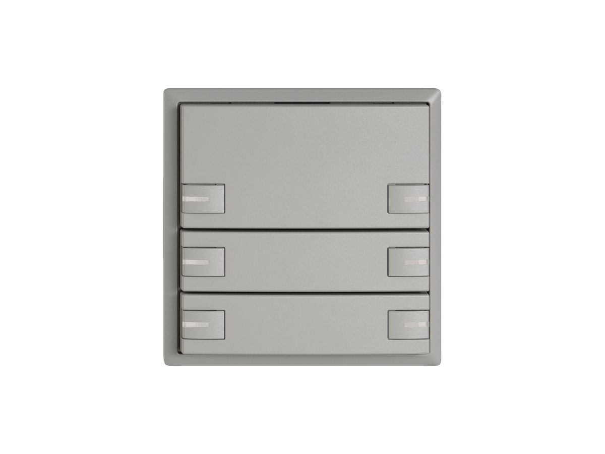 KNX-Taster RGB EDIZIO.liv SNAPFIX® Temperaturfüh.RGB-LED 6×T 1-Tbed.hgu